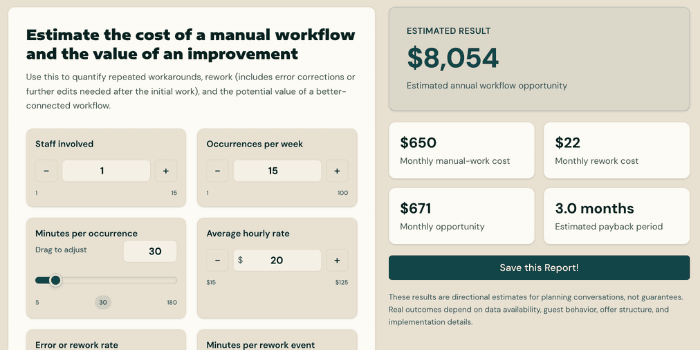 Work Audit & Custom Development ROI Calculator